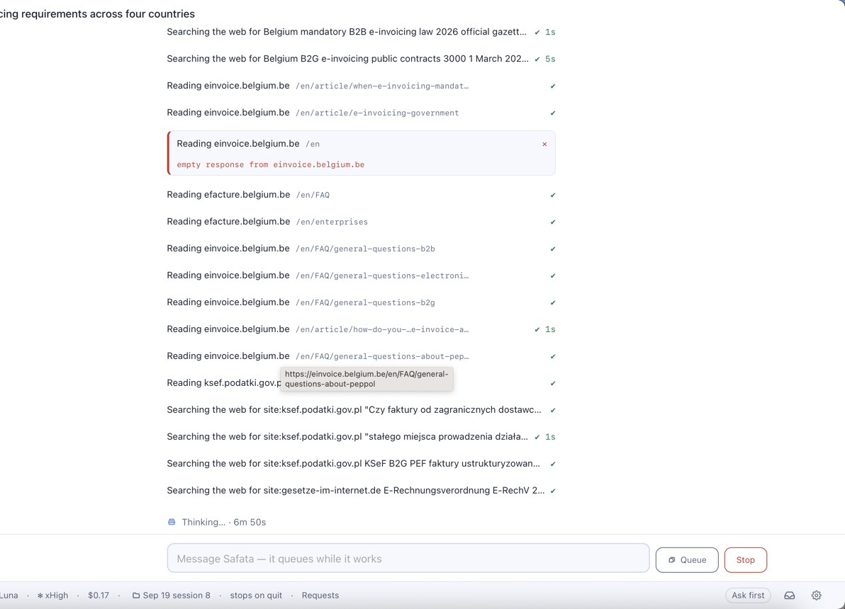 Search rows naming the sites read: site:ksef.podatki.gov.pl and site:gesetze-im-internet.de — the tax authorities themselves.